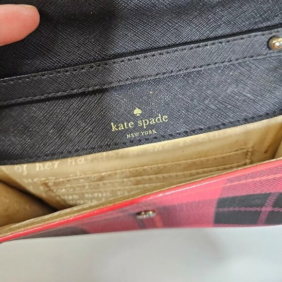 LADIES Kate Spade New York Fairmount Square Monday Cross-Body Bag Red/Black - Picture 6 of 10